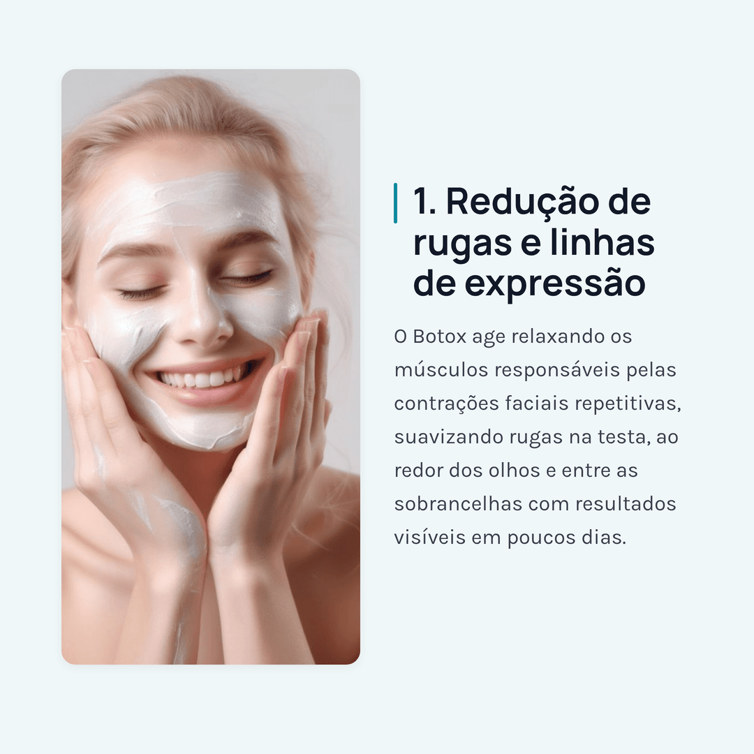 Slide de carrossel real: 1. Redução de rugas e linhas de expressão